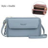 Women Pu Leather Double Layer Large Portable Crossbody Capacity Card Holders Handbags - Trendy Portable Crossbody Handbags by Stevvex