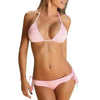 Women Push Up Bandage Bikini Set Swimsuit Bathing Suit Swimwear Beachwear Women's Tie Side Bottom Padded Top Triangle Bikini Bathing Suit by Stevvex
