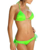 Women Push Up Bandage Bikini Set Swimsuit Bathing Suit Swimwear Beachwear Women's Tie Side Bottom Padded Top Triangle Bikini Bathing Suit by Stevvex