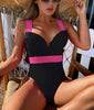 Women Push Up Bikini Women Neon Bandage Swimwear Women Patchwork Bikini Swimsuit 2 Piece Cutout Molded Push Up Bathing Suit Ruffle Hook Closure Bikini Set Two Piece Bathing Suit by Stevvex