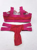 Women Push Up Bikini Women Neon Bandage Swimwear Women Patchwork Bikini Swimsuit 2 Piece Cutout Molded Push Up Bathing Suit Ruffle Hook Closure Bikini Set Two Piece Bathing Suit by Stevvex