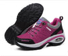 Women Running Air Cushion Athletic Sneakers Walking Breathable Sport Lace Up Hight Platform Casual Shoes Womens Mesh Sneakers Fashion Tennis Breathable Walking Gym Work Shoes by Stevvex