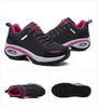 Women Running Air Cushion Athletic Sneakers Walking Breathable Sport Lace Up Hight Platform Casual Shoes Womens Mesh Sneakers Fashion Tennis Breathable Walking Gym Work Shoes by Stevvex