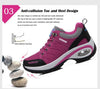 Women Running Air Cushion Athletic Sneakers Walking Breathable Sport Lace Up Hight Platform Casual Shoes Womens Mesh Sneakers Fashion Tennis Breathable Walking Gym Work Shoes by Stevvex
