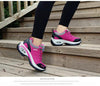 Women Running Air Cushion Athletic Sneakers Walking Breathable Sport Lace Up Hight Platform Casual Shoes Womens Mesh Sneakers Fashion Tennis Breathable Walking Gym Work Shoes by Stevvex