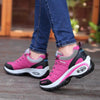 Women Running Air Cushion Athletic Sneakers Walking Breathable Sport Lace Up Hight Platform Casual Shoes Womens Mesh Sneakers Fashion Tennis Breathable Walking Gym Work Shoes by Stevvex