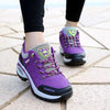 Women Running Air Cushion Athletic Sneakers Walking Breathable Sport Lace Up Hight Platform Casual Shoes Womens Mesh Sneakers Fashion Tennis Breathable Walking Gym Work Shoes by Stevvex