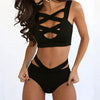 Women's Bikini Set Bandage Stretch Swimwear Push-Up Padded Criss-Cross Up Swimsuit High Waist Bathing Suit Plain Women Luxury Black Bikini Sets Two Piece Bandage Back Tie High Waist Quick Dry Push Up Swimsuits by Stevvex