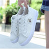 Women's Canvas Breathable Classic Summer Sneakers Lace-Up Shoes Casual Outdoor Men Sneakers Womens Canvas Sneakers Low Top Tennis White Shoes by Stevvex