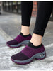 Women's Casual Chunky Sneakers Platform Walking Shoes Fashion Knited Casual Walking Shoes Sock Sneakers Slip On Mesh Air Cushion Comfortable Easy Shoes by Stevvex