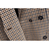 Women's Fashionable Office Wear Double Breasted Plaid Blazer Coat Vintage Long Sleeve Pockets Female Outerwear Chic Tops by Stevvex
