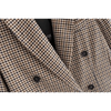 Women's Fashionable Office Wear Double Breasted Plaid Blazer Coat Vintage Long Sleeve Pockets Female Outerwear Chic Tops by Stevvex