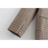 Women's Fashionable Office Wear Double Breasted Plaid Blazer Coat Vintage Long Sleeve Pockets Female Outerwear Chic Tops by Stevvex