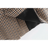 Women's Fashionable Office Wear Double Breasted Plaid Blazer Coat Vintage Long Sleeve Pockets Female Outerwear Chic Tops by Stevvex