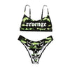 Women’s Funny Printed 2Pcs Bikini Suits Women's Scalloped Triangle Bikini Print Bottom Two Piece Swimsuit Deep V-neck Detachable Breast Pad Sling Tops with Triangle Bottoms Swimsuits by Stevvex