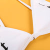 Women’s Funny Printed 2Pcs Bikini Suits Women's Scalloped Triangle Bikini Print Bottom Two Piece Swimsuit Deep V-neck Detachable Breast Pad Sling Tops with Triangle Bottoms Swimsuits by Stevvex