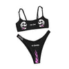 Women’s Funny Printed 2Pcs Bikini Suits Women's Scalloped Triangle Bikini Print Bottom Two Piece Swimsuit Deep V-neck Detachable Breast Pad Sling Tops with Triangle Bottoms Swimsuits by Stevvex
