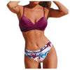 Women's Swimming Suit Bikini Bikini For Women Two Piece High Waist Bathing Suits Tummy Control Bikini Set Halter Swimwear Women Swimwear Bikini Set Print Push-Up Padded Bathing Swimsuit Beachwear by Stevvex