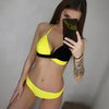 Women's Swimsuit Bikinis Set Swimwear Women's Bathing Suits Push Up Halter Bandage Bikini Floral Printing Swim Bottoms Two Piece Swimsuits Women Swimsuits Bathing Suit Women Swim Suit Halter Leaf Print Beach Wear by Stevvex