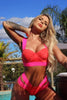 Women's Swimsuits Swimwear Patchwork Bikini Woman Push up Bikinis Swimsuit Bathing Suits Women Rave Neon Patchwork Bikini Swimsuit 2 Piece Cutout Molded Push Up Bathing Suit by Stevvex