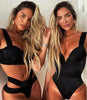 Women's Swimsuits Swimwear Patchwork Bikini Woman Push up Bikinis Swimsuit Bathing Suits Women Rave Neon Patchwork Bikini Swimsuit 2 Piece Cutout Molded Push Up Bathing Suit by Stevvex