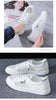 Women's White Casual Sneakers Spring Summer Breathable Flats Solid Color Mesh Shoes Fashion White Flat Sneakers Women Workout Tennis Walking Gym Fashion Sneakers by Stevvex