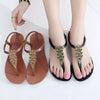Women Sandals Flip Flops Summer Flat Shoes Woman Sandals Beach Flat Sandals T-Strap Sandals Strappy Flip Flop Sandal Flat Slide Casual Summer Beach Thong Slipper by Stevvex