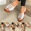 Women Sandals Summer Hollow Out Shoes Open Toe Beach Flats Ladies Footwear Strappy Flat Sandals Adjustable Casual Sandal With Open Toe Slingback Elegant Sandals by Stevvex