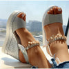 Women Sandals Summer Platform Sandals Buckle Strap Peep Toe Thick Bottom Modern Espadrille Sandals Platform Cross Buckle Strap Slingback Summer Open Toe Shoes by Stevvex