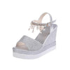 Women Sandals Summer Platform Sandals Buckle Strap Peep Toe Thick Bottom Modern Espadrille Sandals Platform Cross Buckle Strap Slingback Summer Open Toe Shoes by Stevvex