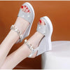 Women Sandals Summer Platform Sandals Buckle Strap Peep Toe Thick Bottom Modern Espadrille Sandals Platform Cross Buckle Strap Slingback Summer Open Toe Shoes by Stevvex