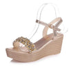 Women Sandals Summer Platform Sandals Buckle Strap Peep Toe Thick Bottom Modern Espadrille Sandals Platform Cross Buckle Strap Slingback Summer Open Toe Shoes by Stevvex