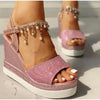 Women Sandals Summer Platform Sandals Buckle Strap Peep Toe Thick Bottom Modern Espadrille Sandals Platform Cross Buckle Strap Slingback Summer Open Toe Shoes by Stevvex