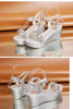 Women Sandals Summer Platform Sandals Buckle Strap Peep Toe Thick Bottom Modern Espadrille Sandals Platform Cross Buckle Strap Slingback Summer Open Toe Shoes by Stevvex