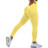 Women Seamless Workout Leggings High Waist Push Up Leggings Seamless Leggings Women Yoga Pants Fitness Push Up Leggings Workout Gym Pants Female Ladies Fashion Legging Bright Colors Yellow Sports Leggings by Stevvex