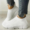 Women Slip On White Sneakers Vulcanize Shoes Super Light Women Casual Breathable Walking Shoes Lightweight Running Shoes Mesh Workout Casual Espadrilles Sports Sneakers by Stevvex