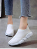 Women Slip On White Sneakers Vulcanize Shoes Super Light Women Casual Breathable Walking Shoes Lightweight Running Shoes Mesh Workout Casual Espadrilles Sports Sneakers by Stevvex