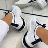 Women Sport Elegant Sneakers Platform Shoes Flats Solid Casual Spring Summer New Fashion Women's Vulcanized Running Sneakers Walking Tennis Shoes Lightweight Breathable Design by Stevvex
