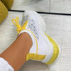 Women Sport Elegant Sneakers Platform Shoes Flats Solid Casual Spring Summer New Fashion Women's Vulcanized Running Sneakers Walking Tennis Shoes Lightweight Breathable Design by Stevvex