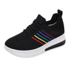 Women Sport Elegant Sneakers Platform Shoes Flats Solid Casual Spring Summer New Fashion Women's Vulcanized Running Sneakers Walking Tennis Shoes Lightweight Breathable Design by Stevvex