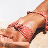 Women Strapless Bandage Push Up Dot Printed Bikini Set Women's Adjustable Bathing Suits Two Piece Swimwear Tie Cutout Low Waist String Bikini Set Lace Up Female Summer Swimwear Swimsuit Beachwear by Stevvex