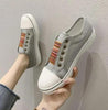 Women Summer Autumn Sneakers Low-Cut Trainers Canvas Flat Sneakers Casual Slip On Canvas Comfortable Walking Flats Shoes For Womens by Stevvex