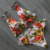 Women Summer High Waist Ruffle Bikini Set Swimwear Women Lady Floral Female Push Up Swimsuit Summer Beach Wear Bikini Pure Color Bikini Charming Ruffled Bra And Bottom Swimsuits by Stevvex