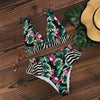 Women Summer High Waist Ruffle Bikini Set Swimwear Women Lady Floral Female Push Up Swimsuit Summer Beach Wear Bikini Pure Color Bikini Charming Ruffled Bra And Bottom Swimsuits by Stevvex