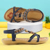 Women Summer Vintage Shoes Sandals Butterfly-knot Rhinestone Slides Elastic Band Sandal Comfort Flats Sandals With Elastic Ankle Strap Casual Rhinestone Shoes Beach Slip On Sandals by Stevvex