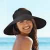 Women Summer Visors Hat Foldable Sun Cap Sun Visor Hats for Women Wide Women's Beach Summer Hat Women's Fedoras Large Beach Hats Lady Beach UV Protection Caps Soft Comfortable Hat by Stevvex