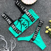 Women Two Piece Swimsuit Push Up Bikini Swimsuit For Women Two Piece High Waist Crisscross Halter Bikini Letter Printed Bathing Suits 2 Piece Bikini Luxury Bikini Set Sports Swimwear Swimsuit Backless Beachwear Bathing Suit by Stevvex