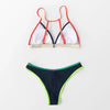 Women Two Piece Triangle Low Waist Bikini Sets Women's Halter Triangle Bikini Bottom Two Piece Swimsuits Swimsuit For Women High Cut Two Pieces Swimwear Beach Bathing Suit Lace Up Two Piece Bathing Suit by Stevvex