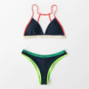 Women Two Piece Triangle Low Waist Bikini Sets Women's Halter Triangle Bikini Bottom Two Piece Swimsuits Swimsuit For Women High Cut Two Pieces Swimwear Beach Bathing Suit Lace Up Two Piece Bathing Suit by Stevvex