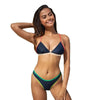 Women Two Piece Triangle Low Waist Bikini Sets Women's Halter Triangle Bikini Bottom Two Piece Swimsuits Swimsuit For Women High Cut Two Pieces Swimwear Beach Bathing Suit Lace Up Two Piece Bathing Suit by Stevvex
